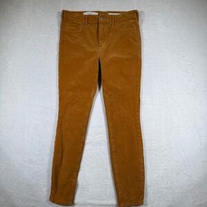 Pilcro and the Letterpress High Rise Skinny Corduroy Pants Women Size 30 Amber